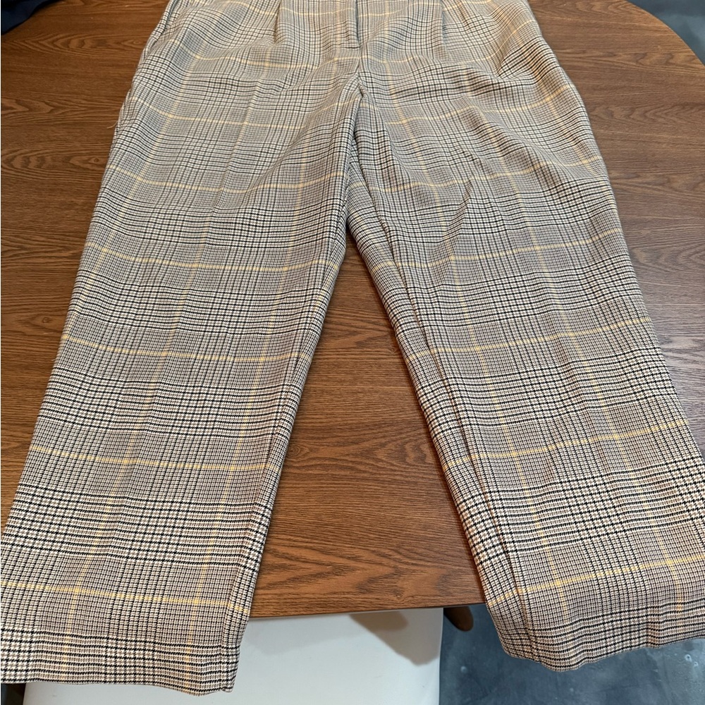Ann Taylor Women's Checkered Beige Pants